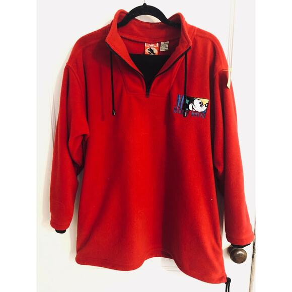 Mickey Mouse Sz S/M Fleece Jacket Embroidered Disney Inc Vintage 1990's Men - Picture 6 of 6